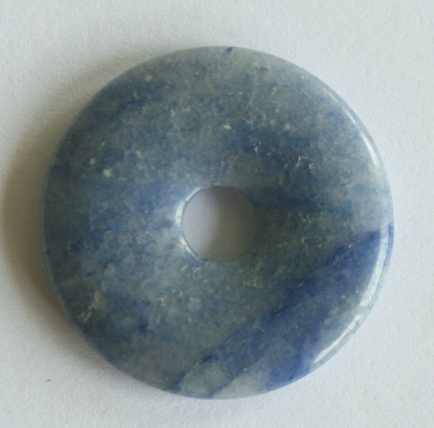 Blauquarz 30 mm Edelstein Anhänger Donut 
